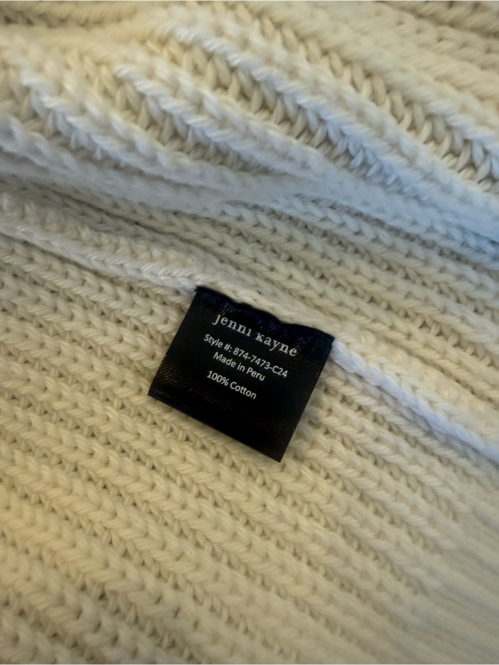 NWT Jenni Kayne Cotton Hayes Crewneck Cardigan Ivory Size S Minimalist - Picture 7 of 7